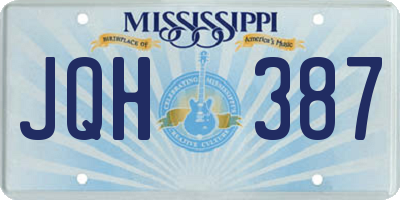MS license plate JQH387