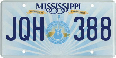MS license plate JQH388