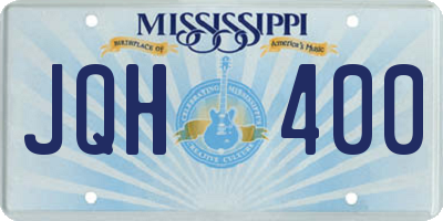 MS license plate JQH400