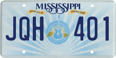 MS license plate JQH401