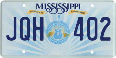 MS license plate JQH402