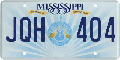 MS license plate JQH404