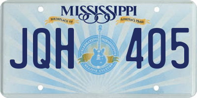 MS license plate JQH405
