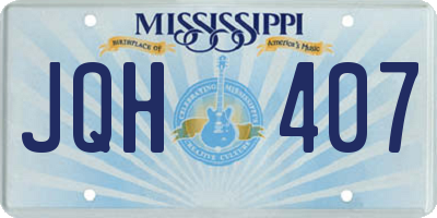 MS license plate JQH407
