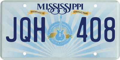 MS license plate JQH408