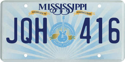 MS license plate JQH416