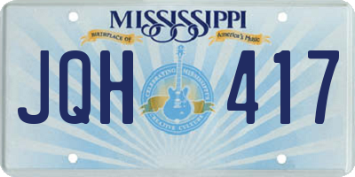 MS license plate JQH417