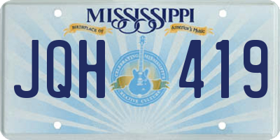 MS license plate JQH419