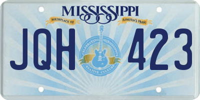 MS license plate JQH423