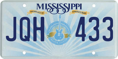 MS license plate JQH433