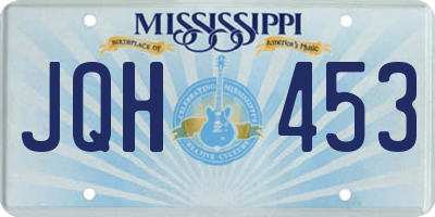 MS license plate JQH453
