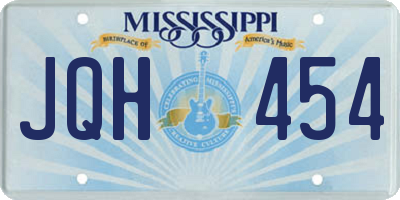 MS license plate JQH454