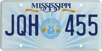 MS license plate JQH455