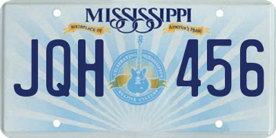 MS license plate JQH456