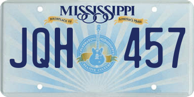 MS license plate JQH457