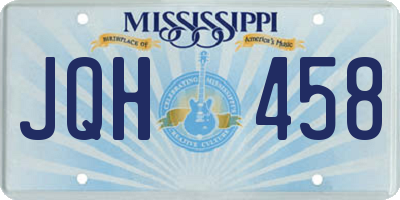 MS license plate JQH458