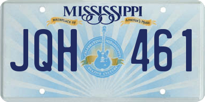 MS license plate JQH461