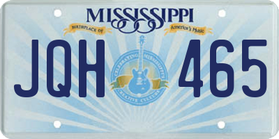 MS license plate JQH465