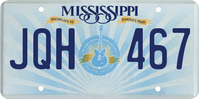 MS license plate JQH467
