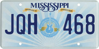 MS license plate JQH468