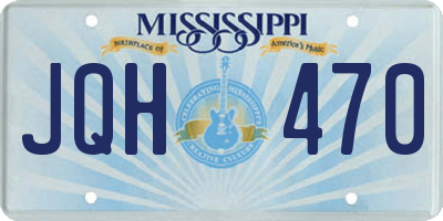 MS license plate JQH470