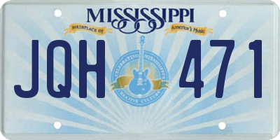 MS license plate JQH471