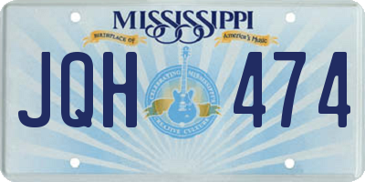 MS license plate JQH474