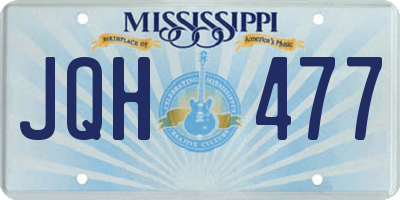 MS license plate JQH477