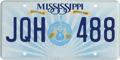 MS license plate JQH488