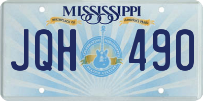 MS license plate JQH490