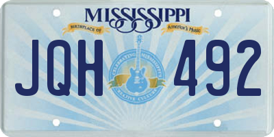 MS license plate JQH492