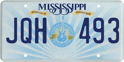 MS license plate JQH493
