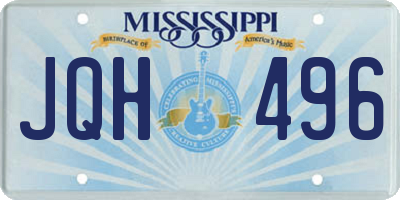 MS license plate JQH496