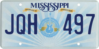 MS license plate JQH497
