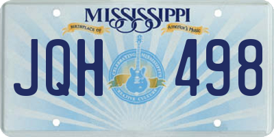 MS license plate JQH498