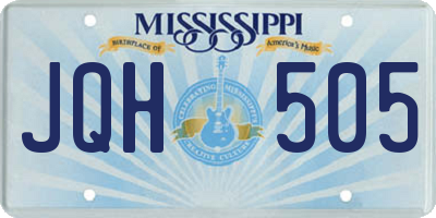 MS license plate JQH505