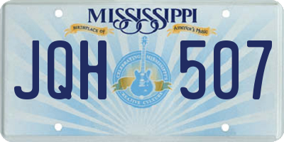 MS license plate JQH507