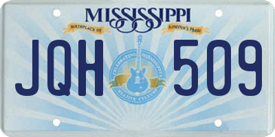 MS license plate JQH509