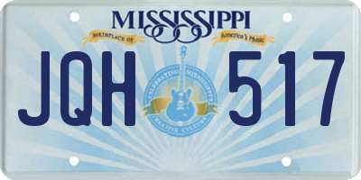 MS license plate JQH517