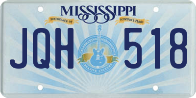MS license plate JQH518