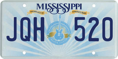 MS license plate JQH520