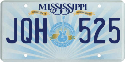 MS license plate JQH525