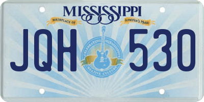 MS license plate JQH530