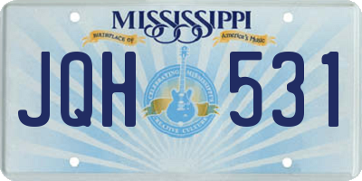 MS license plate JQH531