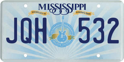 MS license plate JQH532