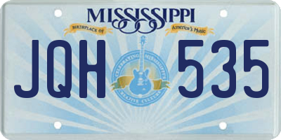 MS license plate JQH535