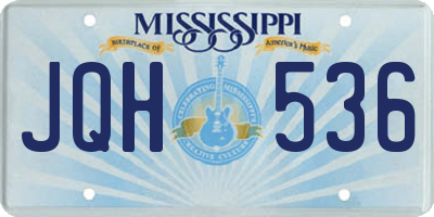 MS license plate JQH536