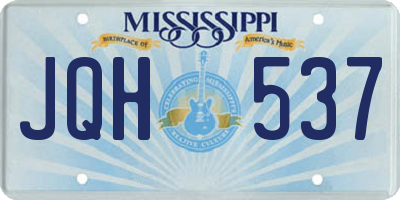 MS license plate JQH537