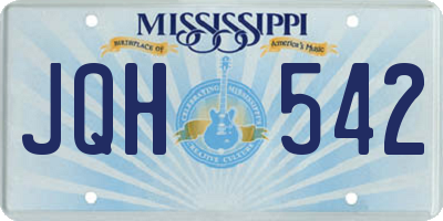 MS license plate JQH542