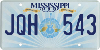 MS license plate JQH543